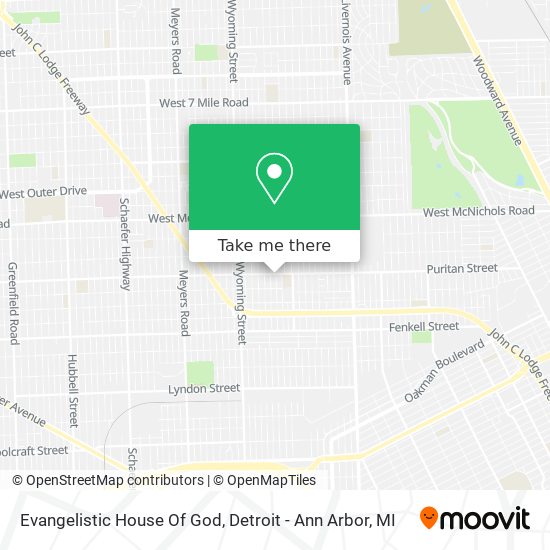 Mapa de Evangelistic House Of God