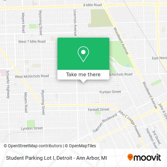 Student Parking Lot I map