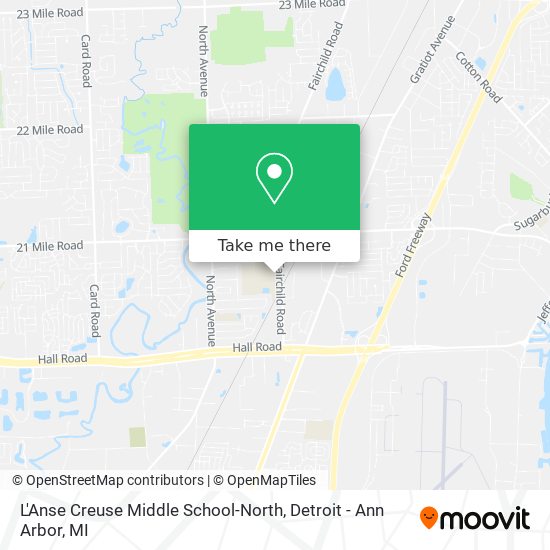 L'Anse Creuse Middle School-North map