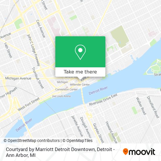 Mapa de Courtyard by Marriott Detroit Downtown