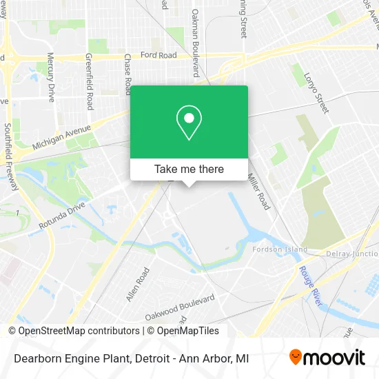 Dearborn Engine Plant map