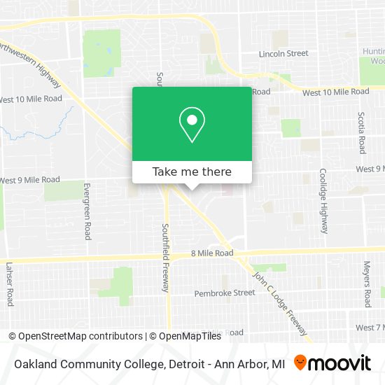 Mapa de Oakland Community College