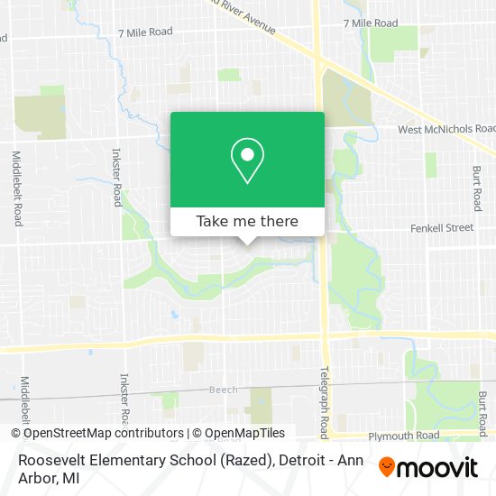 Mapa de Roosevelt Elementary School (Razed)