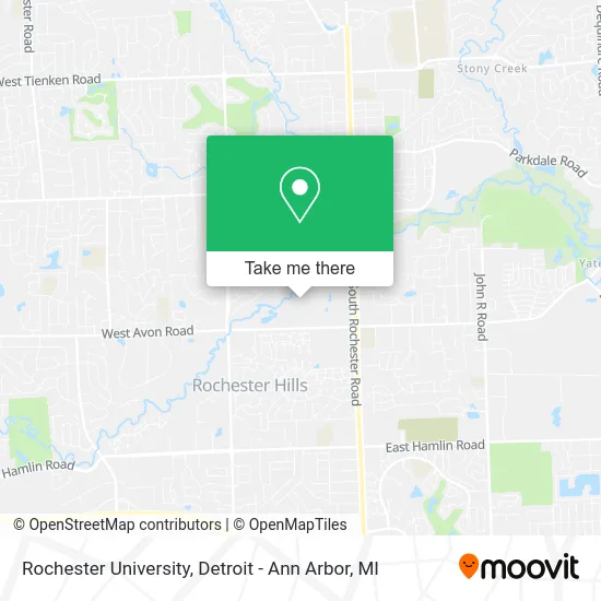 Rochester University map