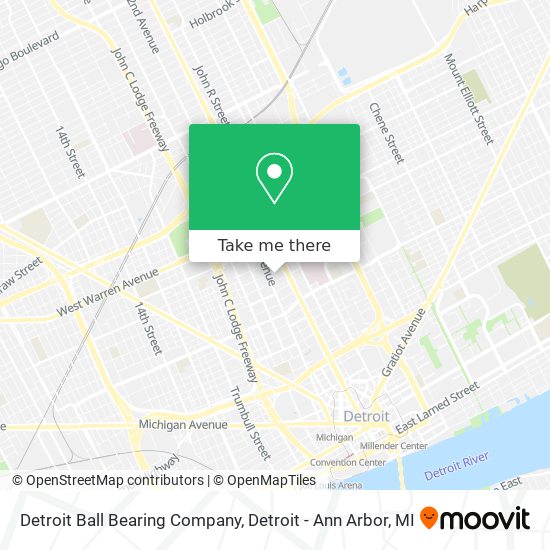 Mapa de Detroit Ball Bearing Company