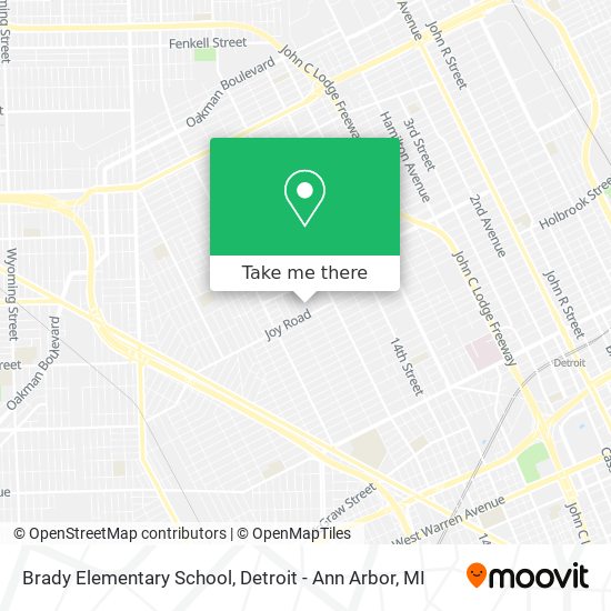 Mapa de Brady Elementary School