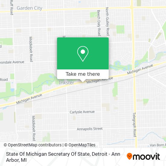 Mapa de State Of Michigan Secretary Of State