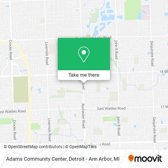 Adams Community Center map