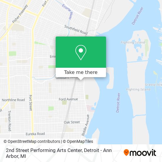 2nd Street Performing Arts Center map
