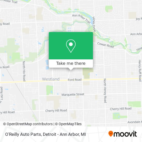 O'Reilly Auto Parts map