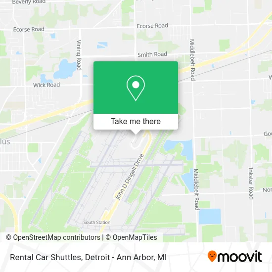 Rental Car Shuttles map