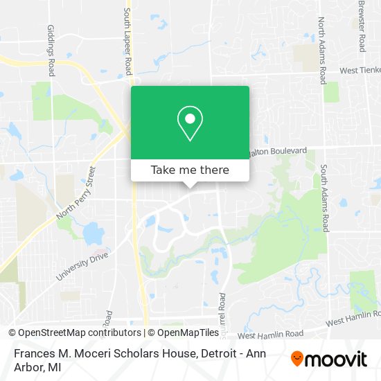 Mapa de Frances M. Moceri Scholars House