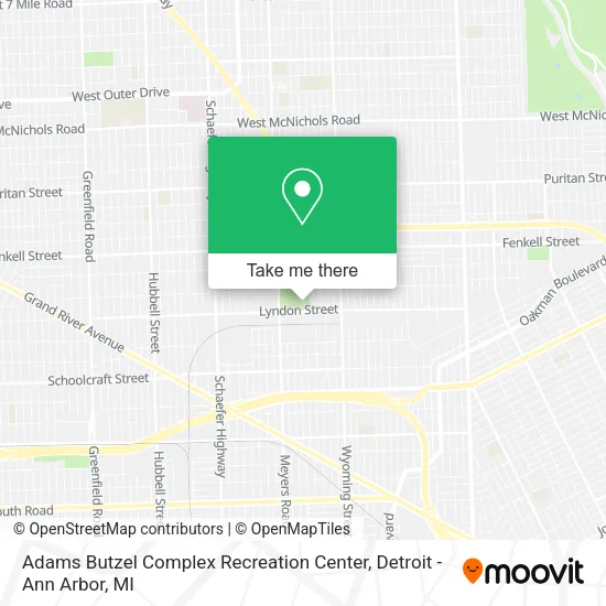 Adams Butzel Complex Recreation Center map