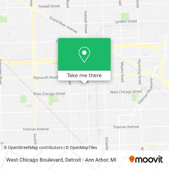 Mapa de West Chicago Boulevard