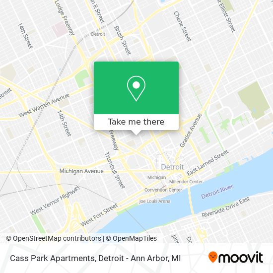 Mapa de Cass Park Apartments