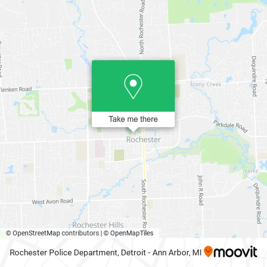 Rochester Police Department map