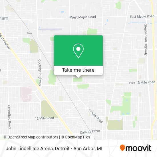 Mapa de John Lindell Ice Arena