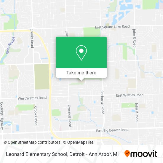 Leonard Elementary School map