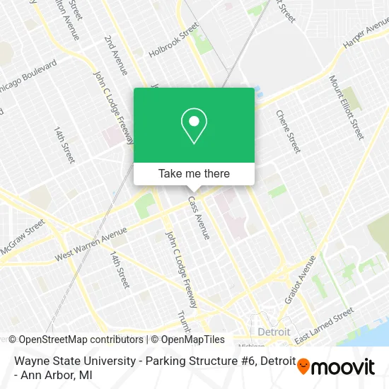 Wayne State University - Parking Structure #6 map