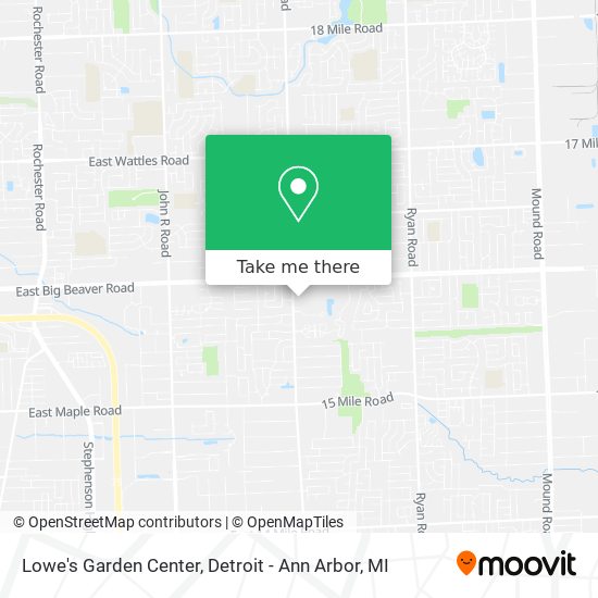 Lowe's Garden Center map