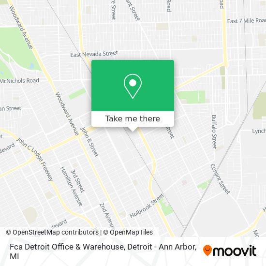 Mapa de Fca Detroit Office & Warehouse