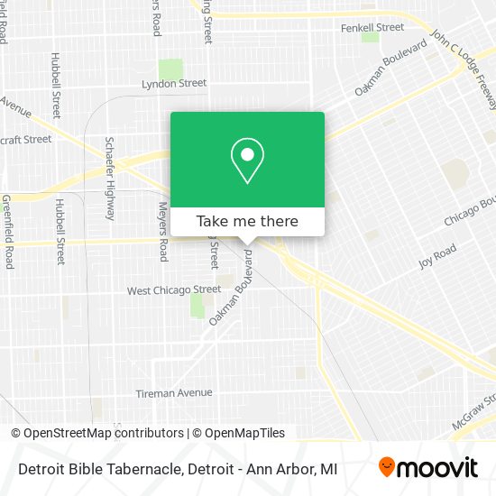 Detroit Bible Tabernacle map