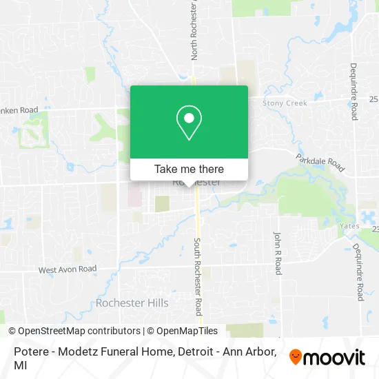 Potere - Modetz Funeral Home map