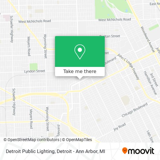 Mapa de Detroit Public Lighting