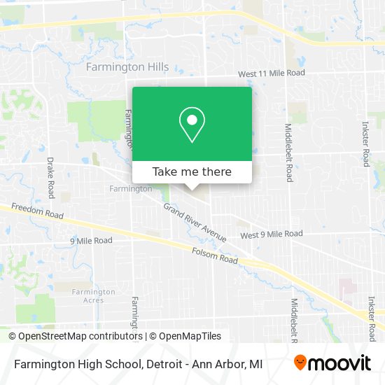 Mapa de Farmington High School