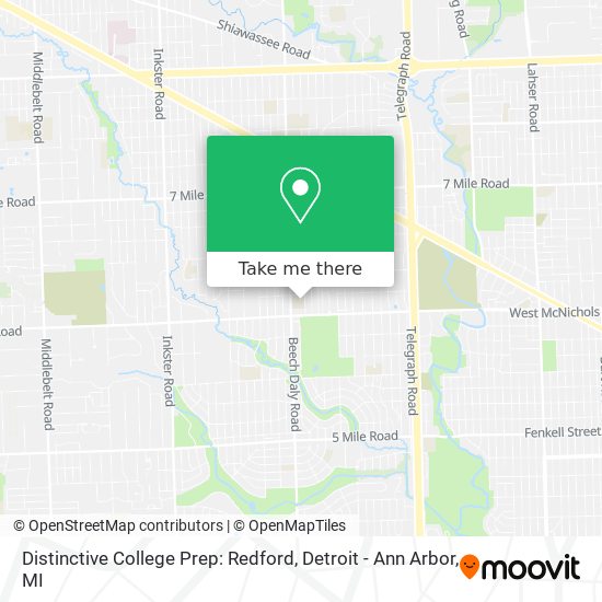 Distinctive College Prep: Redford map