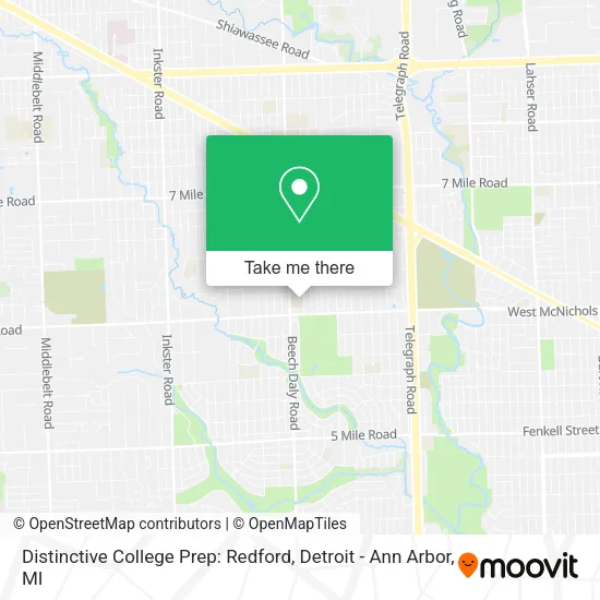 Distinctive College Prep: Redford map