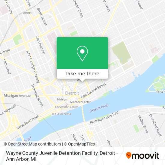 Wayne County Juvenile Detention Facility map