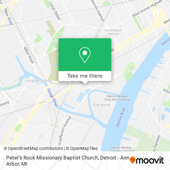 Mapa de Peter's Rock Missionary Baptist Church