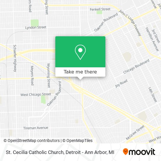 St. Cecilia Catholic Church map