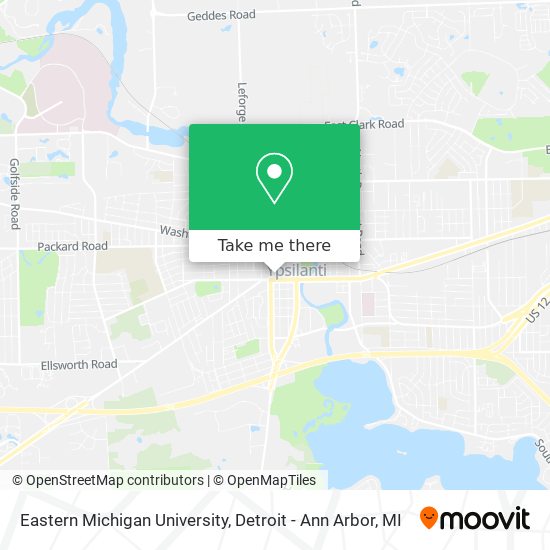 Eastern Michigan University map