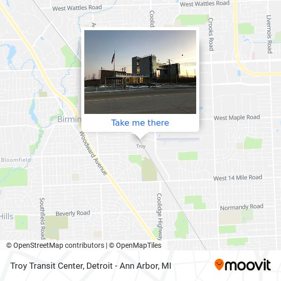 Troy Transit Center map