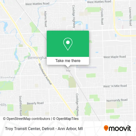 Mapa de Troy Transit Center