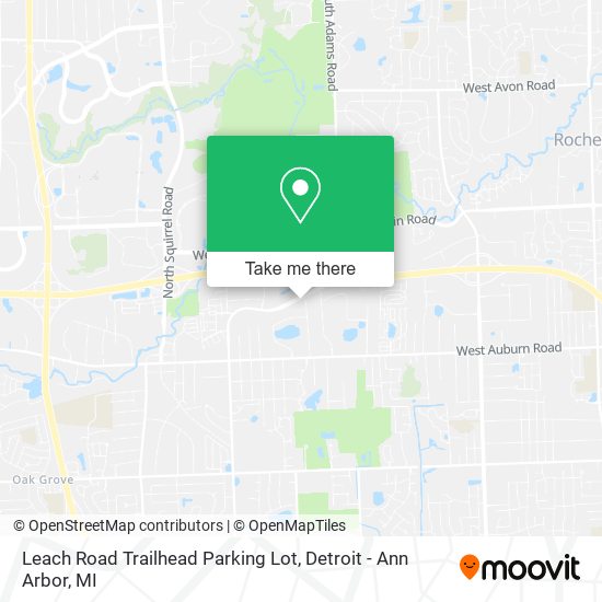 Leach Road Trailhead Parking Lot map