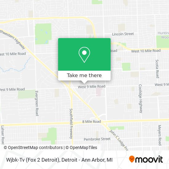 Wjbk-Tv (Fox 2 Detroit) map