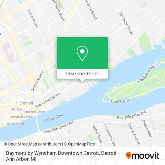 Baymont by Wyndham Downtown Detroit map