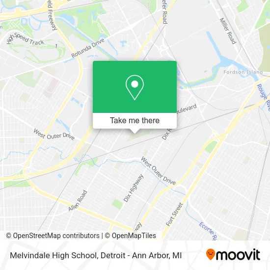 Melvindale High School map