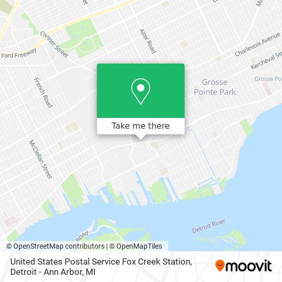 United States Postal Service Fox Creek Station map