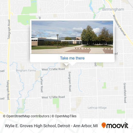 Wylie E. Groves High School map