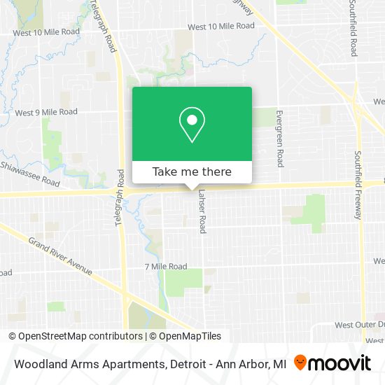 Woodland Arms Apartments map