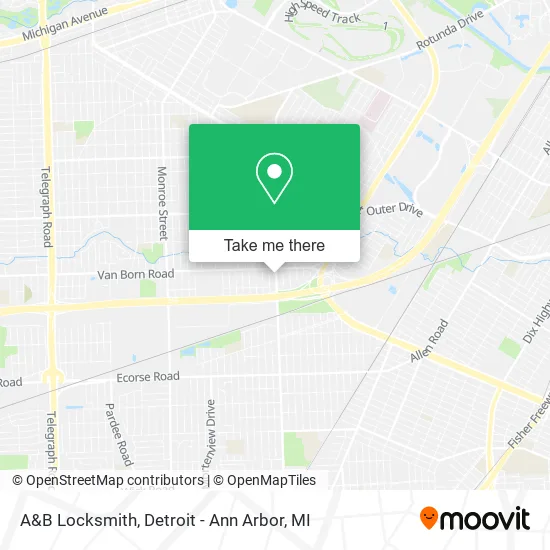 A&B Locksmith map