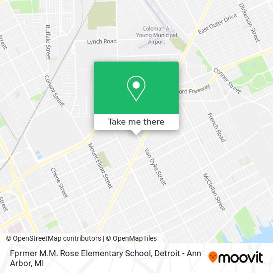 Mapa de Fprmer M.M. Rose Elementary School