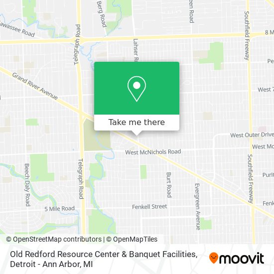 Mapa de Old Redford Resource Center & Banquet Facilities