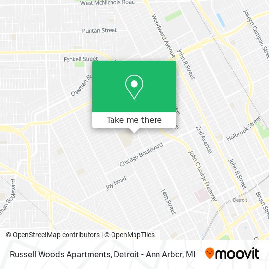 Mapa de Russell Woods Apartments