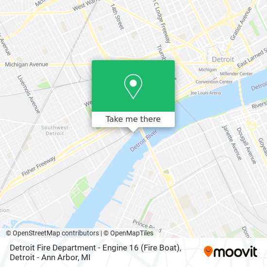 Detroit Fire Department - Engine 16 (Fire Boat) map