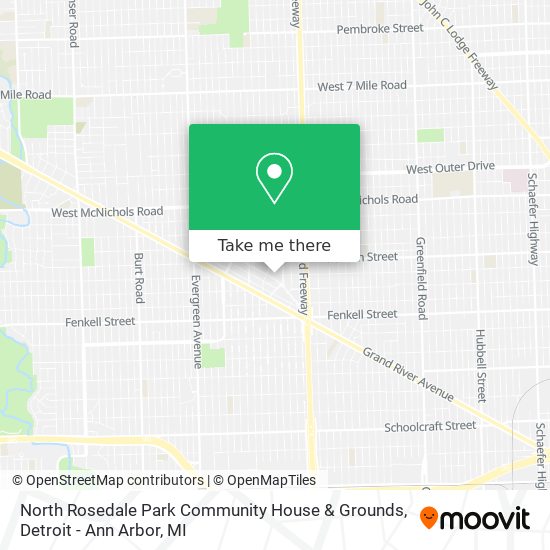 North Rosedale Park Community House & Grounds map